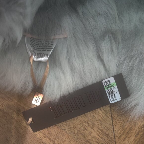 KARL DONOGHUE Toscana Shearling Trapper Hat One Size Pom Pom  New $466.00